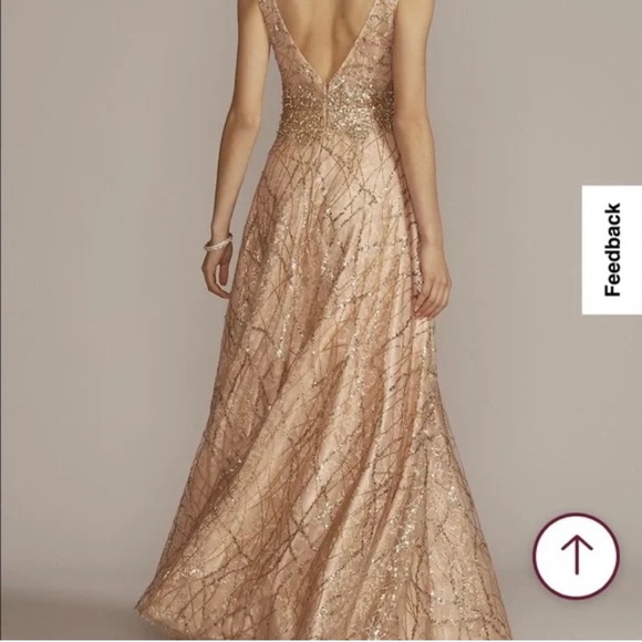 gold prom dresses david's bridal Moroccan Kaftan Gold and Silver Brocade 1970s Maxi Dress Caftan main image 1